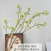 Buquê artificial de flor de pereira com 4 ramos para decoração de salão de casamento, flores artificiais para corredor de casamento, teto e arranjos florais de fundo.