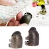 Dedo de dedal estilo retro cubierta protectora para dedos cubierta metálica para dedos anillo de costura para el hogar