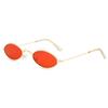Nuevas gafas de sol de montura pequeña de metal europeas y americanas, gafas de sol de moda estilo océano, gafas de sol retro con montura ovalada transfronteriza.
