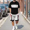 Moda Transfronteriza 2025 Nuevo Conjunto de Camiseta de Manga Corta Estampada en 3D + Pantalones Cortos Conjunto de Dos Piezas Camuflado Moderno para Hombres y Mujeres