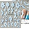 Pegatinas de Arte para Uñas Nuevas Transfronterizas Ins Líneas Irregulares Ramo Floral Flor de Durazno Repujado 5D Pegatinas Tridimensionales para Uñas