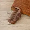 Pente de Sândalo Dourado de Dentes Largos para Modelagem de Cabelo, Pente de Madeira Grande de Dentes para Uso Doméstico, Pente de Madeira Personalizável para Barracas de Mercado