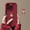 Adecuado para Funda de Teléfono Móvil Apple 17 Rojo Año Nuevo Iphone15Promax Oso Estéreo 16 Viento Simple Anti-Caída Cubierta