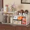 Prateleira de Armazenamento para Bancada de Cozinha Sala de Estar Armazenamento de Lanches Prateleira de Armazenamento para Mesa de Jantar Mesa de Escritório Porta-Copos e Livros para Bancada