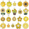 20 Estilos de Flor Blanca Lirio Cinco Pétalos Colgantes de Aleación Accesorios para Pulsera Llavero DIY