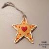 Pingente Pequeno de Resina de Natal Retrô Transfronteiriço Floco de Neve Amor Árvore de Natal Decoração Estrela de Cinco Pontas Decoração de Cena