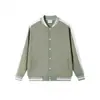 Chaqueta de Béisbol Cardigan Estilo Universitario 380g Sudadera Primavera y Otoño Estilo Básico para Pareja Chaqueta con Bloques de Color Logo Personalizado