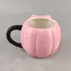 Presente Criativo de Halloween Abóbora Rosa Estampa de Leopardo Laço Caneca de Cerâmica Caneca de Feriado Desenho Animado Copo de Cerâmica para Beber