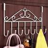 Gancho detrás de la puerta Colgador sin perforaciones en la puerta Sin marcas Sin clavos Infranqueable Gancho para colgar en la parte posterior de la puerta Estante de almacenamiento Perchero