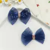 Malla de Cuero con Lentejuelas de Doble Capa Lazo Estilo Princesa Soñadora Accesorios para el Cabello DIY Ropa para Muñecas Zapatos Sombreros Accesorios de Decoración para Ropa