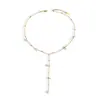 Collar Dorado en Forma de Y Estilo Maillard Transfronterizo, Cadena Larga con Borla de Lujo Ligero, Cadena para Clavícula, Moda Ins Versátil Diseño de Nicho