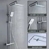 Juego de ducha de comercio exterior personalizado, juego de ducha termostático transfronterizo para el hogar, juego de ducha de montaje en superficie para hotel, juego completo