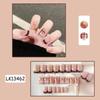 Xiaohongshu Douyin Unha Postiça Gel Jelly Estilo Diamante Manicure Estilo Puro Desejo Menina Gelo Transparente Removível Adesivos de Unha Prontos