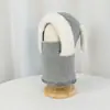Chapéu de Inverno Infantil Máscara de Orelha de Coelho Desenho Animado Cachecol de Pescoço Chapéu Pulôver de Peça Única Pelúcia ao Ar Livre Quente Proteção de Orelha Chapéu de Tricô