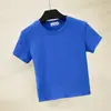 Camiseta de Manga Corta con Cuello Medio y Ombligo al Aire para Mujer, Camiseta Interior de Verano Ajustada con Ombligo al Aire, Top Deportivo de Color Puro de Manga Corta de Cintura Alta