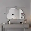 Tocador espejo de nube espejo de maquillaje grande espejo de pared espejo de baño para apartamento pequeño sala de maquillaje espejo inteligente con luz hogar