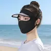 Mascarilla de Protección Solar de Seda de Hielo UPF500+, Protección Ocular Sin Costuras con Sensación de Hielo, Transpirable, Aspecto Elegante, Delgada, Mascarilla Transpirable para Primavera y Verano