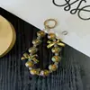 Lanyard de Cristal con Lazo para Teléfono Móvil Pulsera de Muñeca Portátil Llavero con Cuentas Accesorios para Colgar en Bolso