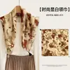 Bufanda con colgante de algodón y lino retro de nicho coreano para mujer, bufanda decorativa versátil para el cuello, bufanda fina, pañuelo para la cabeza para primavera y verano