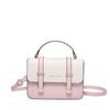 Bolso Pequeño con Costuras en Contraste Estilo Coreano para Mujer 2024 Nuevo Verano Bolso Bandolera de Hombro con Texto Cartero Bolso Cuadrado Pequeño