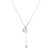 Nuevo collar de flor de diamantes completos para mujer, diseño de nicho de Instagram, versátil, dulce, lindo, lujo ligero, cadena para la clavícula de alta gama