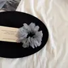 Diadema de Organza Esponjosa Floral Pequeña Retro Romántica para Mujer, Cuerda para el Cabello Versátil Estilo Coreano Suave, Accesorio para Moño
