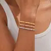Pulsera de bambú más vendida transfronteriza, moderna y de alta gama, estilo nicho, lujo ligero, estilo para el trabajo, accesorio de mano simple al por mayor