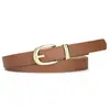 Cinturón retro al por mayor de fábrica para mujer, cinturón fino decorativo de moda, cinturón negro simple versátil para jeans casuales