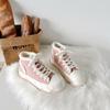 Sapatos femininos Beier inverno forrados com lã dois sapatos de algodão sapatos casca de ovo 2023 novos sapatos de cano alto populares de inverno sapatos de cano alto grossos