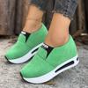 Zapatos de Plataforma de Otoño de Estilo Coreano Nuevo 2025 de Moda para Mujer con Altura Aumentada, Zapatos Casuales Transpirables al por Mayor