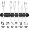 Protector de Cable de Datos Transfronterizo Más Vendido Silicona Organizador de Cables de Escritorio Almacenamiento Montado en Coche Cable Sólido Autoadhesivo para Enrollar Cables
