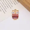Joias de Liga de Coruja Transfronteiriças Esmaltadas Incrustadas com Diamantes Acessórios de Joias DIY Pulseira Colar Brincos Chaveiro Pingente