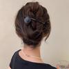 Clip para el Cabello Elegante Retro Francés con Perlas Clip para el Cabello para la Parte Posterior de la Cabeza Clip Trenzado Simple de Alta Gama que Combina con Todo Accesorios para el Cabello