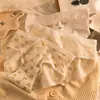 Calcinha de Algodão Confortável e Respirável Estilo Creme Floral para Mulheres, Fundo de Algodão Puro de Camada Dupla Fresco, Cuecas Femininas