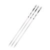 Brochetas para Barbacoa en Stock, Brochetas para Carne, Brochetas de Cordero con Mango de Madera, Herramientas Planas de Acero Inoxidable, Brochetas Gruesas Grandes para Asar