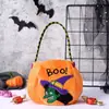 Decorações de Sacola de Doces de Halloween Sacola de Abóbora Portátil Crianças do Jardim de Infância Arranjo de Cena de Doces Sacola de Presente Sacola de Pano