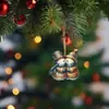 Pendente para Carro Plano de Acrílico Fofo de Boneco de Neve Novo Produto Criativo Transfronteiriço 2D Pingente para Decoração de Festa de Feriado