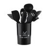 Utensílios de Cozinha de Silicone 11 Peças Utensílios de Cozinha para Cozinhar Frigideira Antiaderente Espátula para Saltear com Balde de Armazenamento Conjunto para Assar
