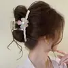 Presilha de cabelo elegante para mulheres, estilo coreano, acessório de cabelo de alta qualidade, tamanho grande, adequada para cabelos grossos, nova presilha de cabelo doce, ornamento de cabelo