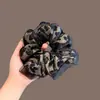 Scrunchie de Lujo con Estampado de Leopardo Vintage para Mujer, Goma para Cola de Caballo Baja, Cuerda Elegante para el Cabello, Diadema, Accesorio para el Cabello