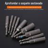 Ferramenta Furt 80 Longa Aprofundada Soquete Sextavado Alongado Cabeça para Parafusadeira Pneumática Soquete para Chave Elétrica 5.5-19mm