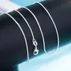 Cadena de serpiente redonda de 1 mm chapada para mujer versión coreana joyería temperamento collar plateado comercio exterior mayoreo cadena individual cadena para combinar collar