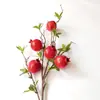 Flor Artificial Romã Fruta Decoração Enfeites Sala de Estar Mesa de Jantar Corredor Fruta Caqui Galhos de Flores Artificiais Flor Desejosa