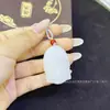 Colar Pingente Cabeça de Buda de Jade Tianshan Natural Pingente de Jade Guanyin Venda por Atacado Item Quente de Transmissão ao Vivo Venda Direta da Fábrica