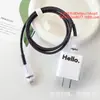 Nova capa protetora de carregador Apple 20W com rosto sorridente, adequada para cabeça de carregamento rápido iPhone15/14, capa macia de tpu, padrão europeu