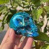 Calaveras de cristal aura 7cm piedra semipreciosa natural calavera tallada calavera de piedra semipreciosa