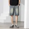 Nuevos Shorts de Mezclilla Retro para Hombre 2026, Pantalones Delgados Rectos Sueltos de Longitud Media para Verano, Pantalones Trendy Casual de Cinco Puntos