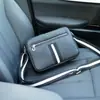 B Li bolsa mensageiro de negócios listrada clássica masculina bolsa de ombro de couro de moda casual mochila foto tiro real