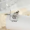 Otoño e Invierno Nuevos Pendientes Geométricos de Estrella de Zircón Gris Estilo Dulce y Fresco Pendientes Hensen Clavos para Cartílago Hueso del Oído