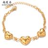 Pulsera de acero inoxidable con personalidad de estilo retro europeo y americano, hueca con forma de corazón, a la moda, de alta calidad, exquisita, nueva al por mayor